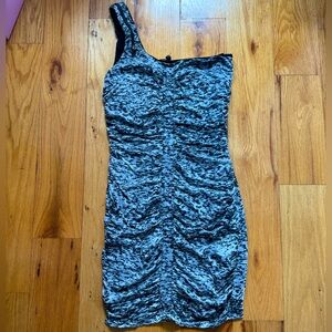 Guess y2k one strap bodycon mini dress with zipper design, size S